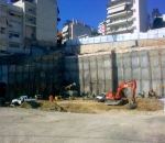  Retaining structures (Sklavenitis supermarket under construction, at Filis Av., Kamatero)