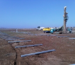 Foundation of photovoltaic park 500KW in Ipaton, Thiva
